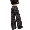 Hundreds of Camouflage High Street Wide Leg Jeans Female High Waisted Skinny Loose Straight Straight Trousers Jeans for Women Long Denim Pants