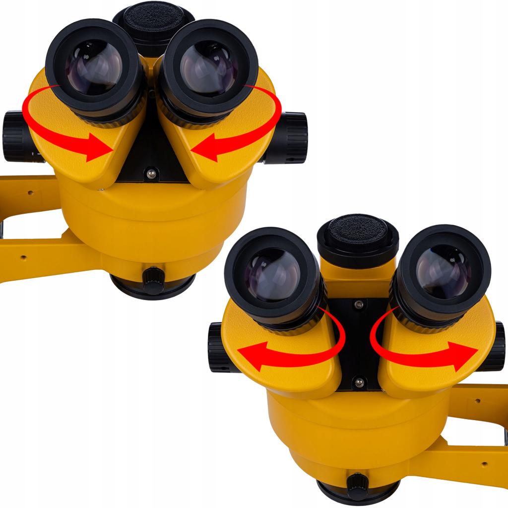 Rosfix Mikroskop Trinokularowy Na Wysięgniku 7–45x Z Kamerą 51MP 4K – Profesjonalny Zestaw Do Inspekcji | Oświetlacz LED 56x | Soczewka Barlow 0.5x