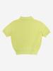 LORDLOAR Signature Collared Short Sleeve Knit Yellow
