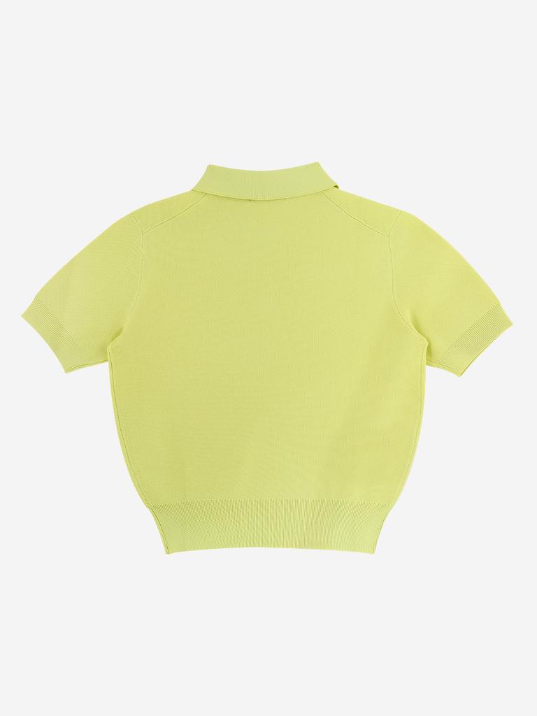 LORDLOAR Signature Collared Short Sleeve Knit Yellow