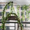 LED Green Leaf Fake Plant String Lights LED Battery Powered for Wall Room Office Birthday Home Bedroom Halloween Christmas Decor