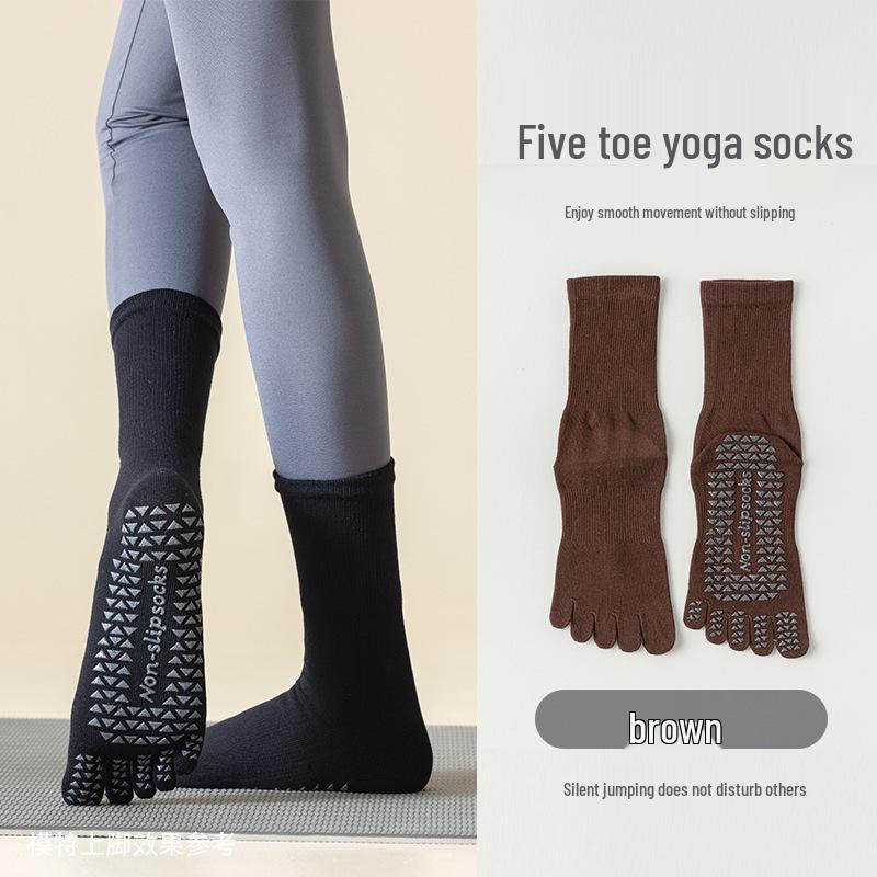 Professional Non-slip Split-toe Yoga and Pilates Mid-calf Socks
