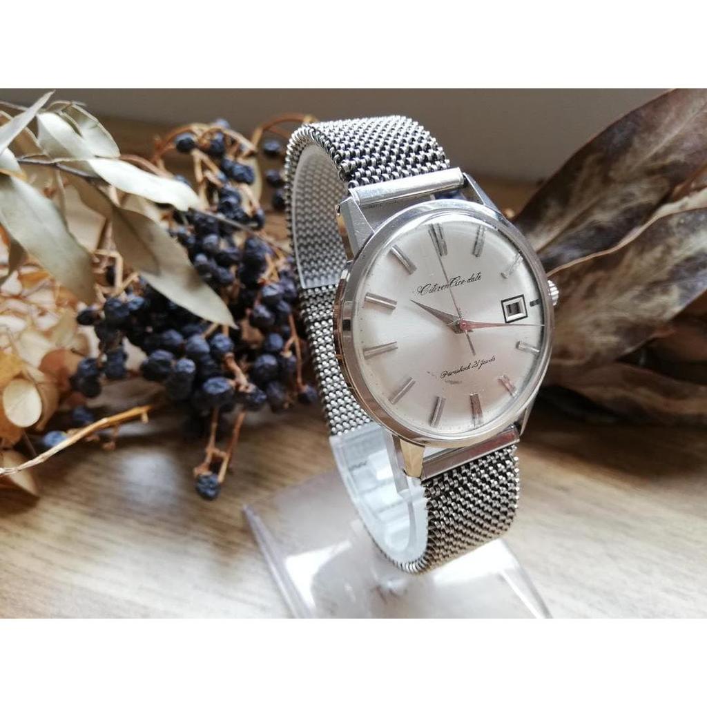 Used OH'd CITIZEN Ace-date 21 Jewels Manual Wind Vintage Watch