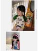 Korean Style Cartoon Lace One-Piece Swimsuit for Girls - Summer Graffiti Design for Small To Medium Children