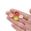 10Pcs Colorful Alloy Drop Oil Daisies Charm Flower Plant Pendant for DIY Bracelet Necklace Earrings Jewelry Making Accessories
