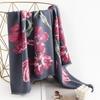 Printed New Imitation Cashmere Scarf For Women'S Fashion Commuting, Plant Flowers For Warmth And Neck Protection, Elegant And Versatile Shawl