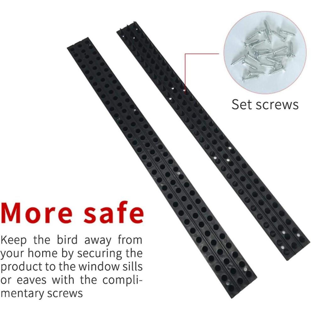 Outdoor Animal Repellent Spikes, Effective Deterrent For Cats, Raccoons, Birds, And More, Easy Installation For Fences, Railings, Roofs, Walls, 10 Pie