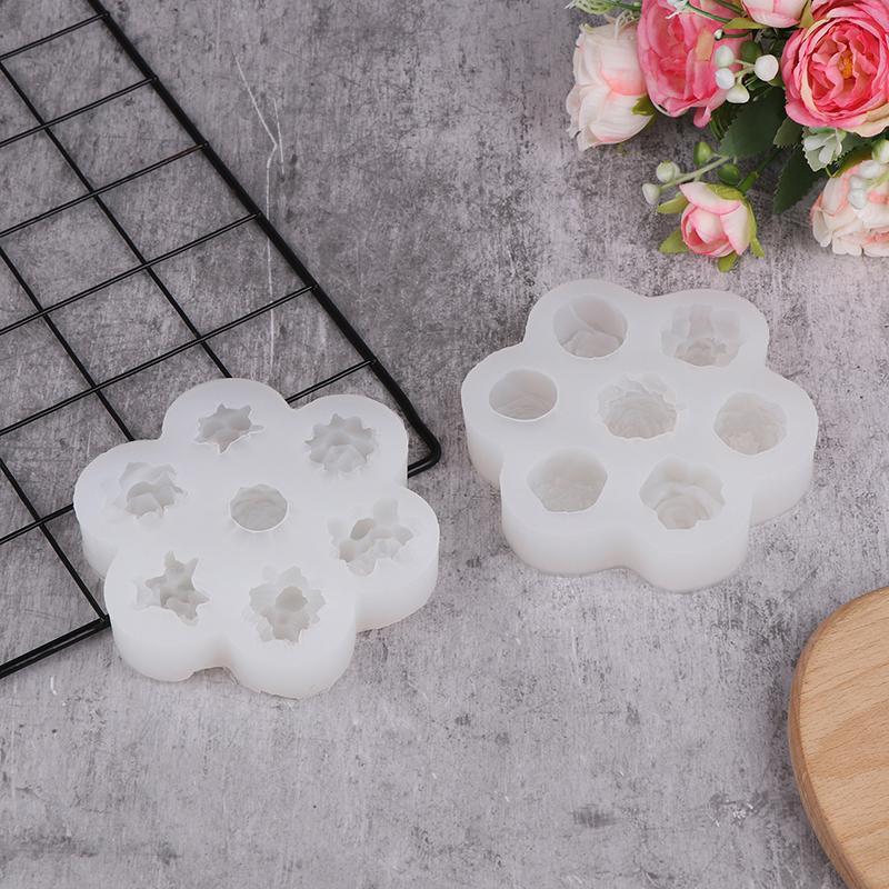 Flower Silicone Molds 3D Rose Peony Chocolate Cake Baking Mold Handmade Candle Soap Gypsum Resin Handicraft Making Tools