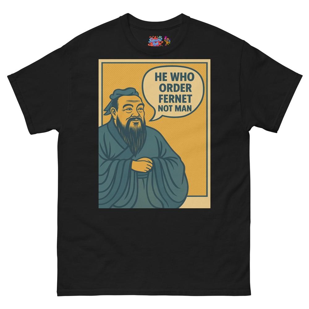 

Bartender Mixology Confucius Wise Man Fernet Twice Pop Art T Shirt 2XL