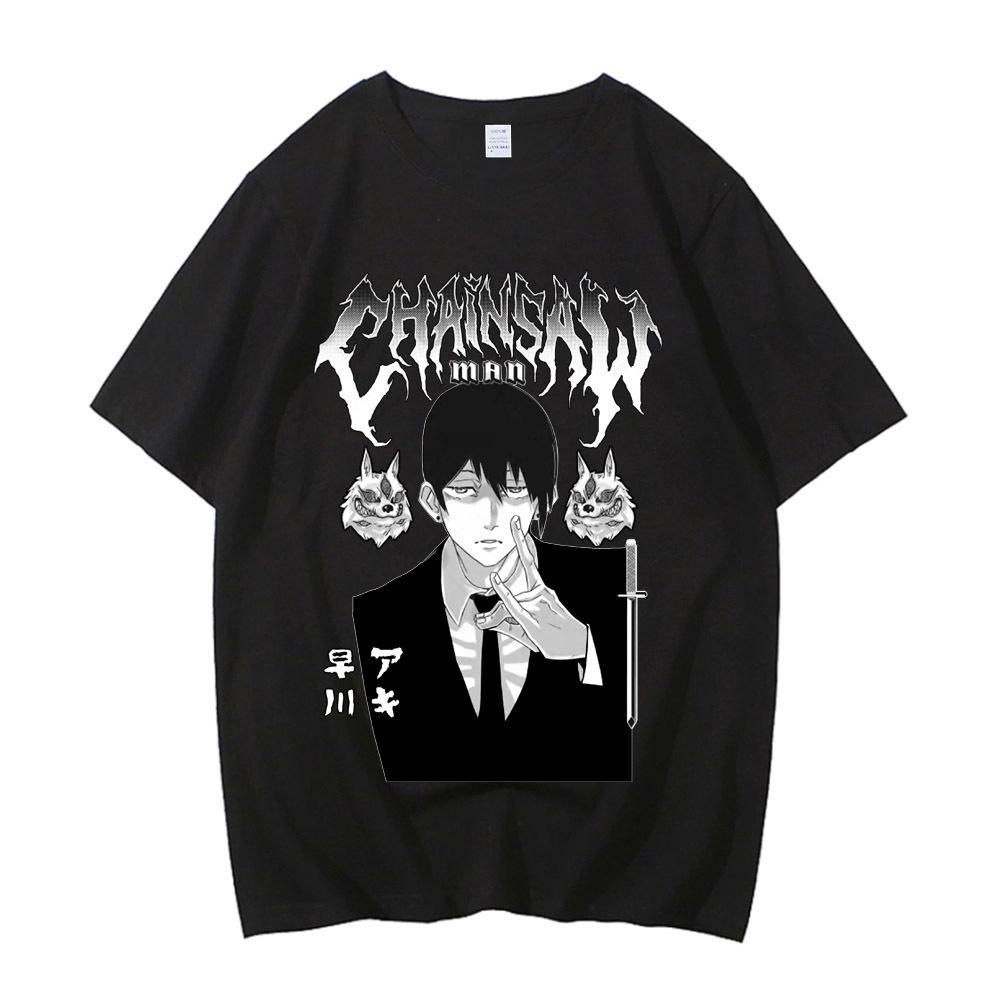 Chainsaw Man T-shirt Cotton High Quality teen Colorful aesthetic t-shirt Digital korean clothes Gothic 2000s aesthetic anime