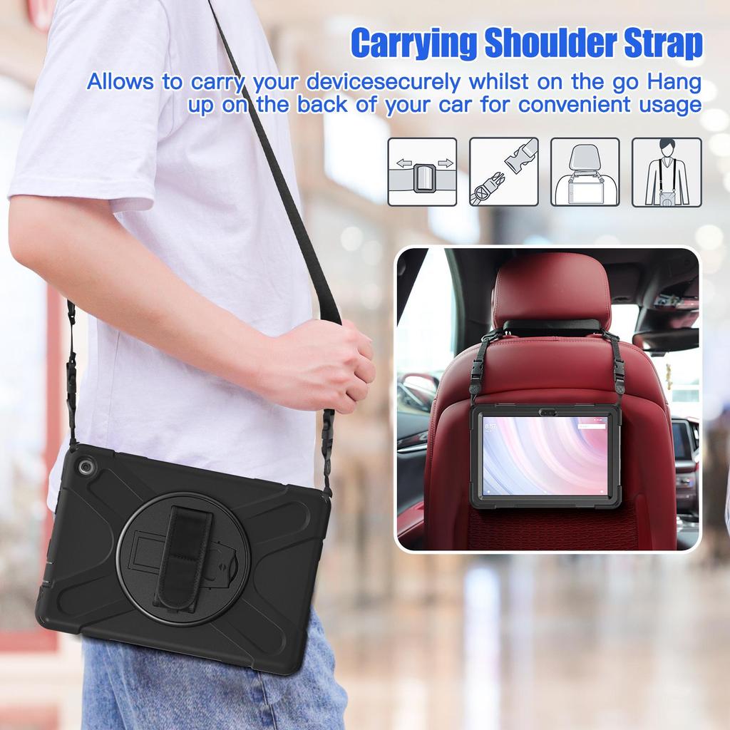 2023 Kindle Fire HD 10 Anti-Drop 3-in-1 Silicone Protective Case