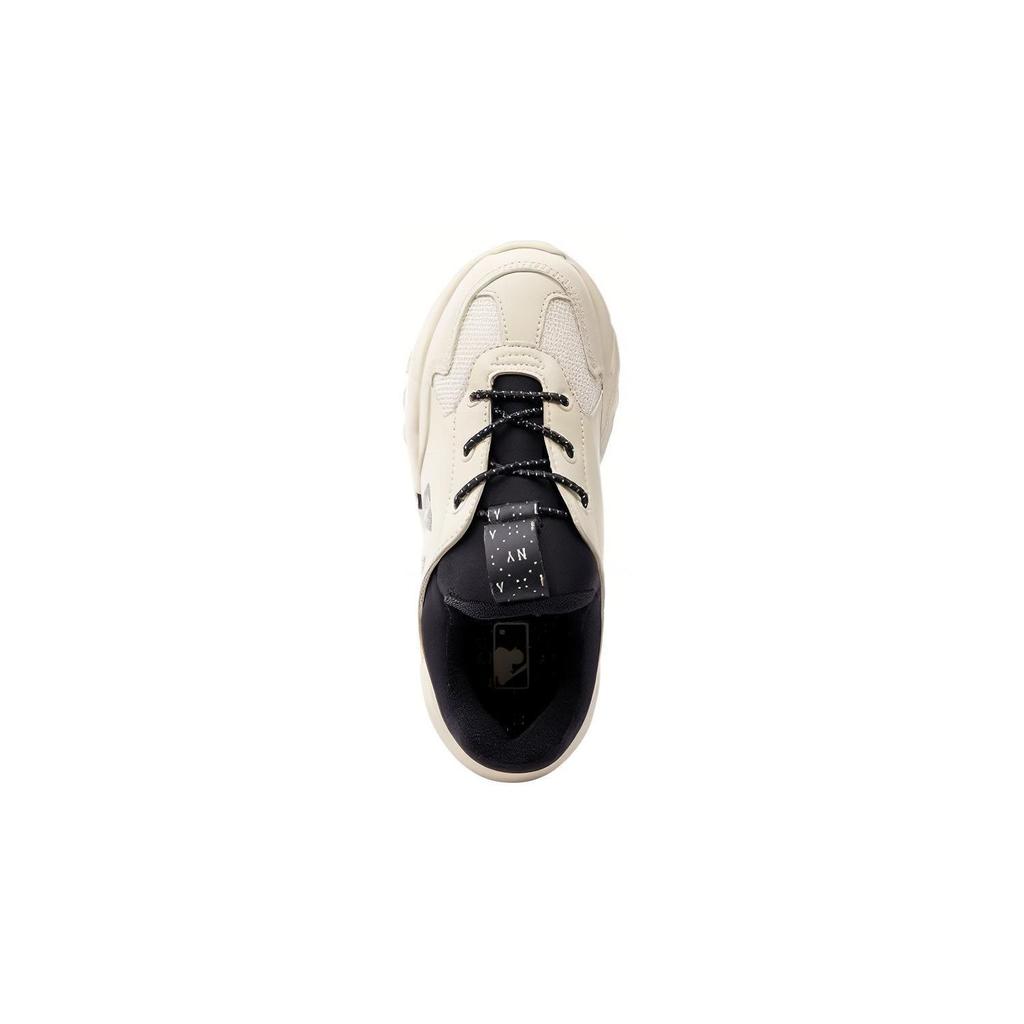 MLB Chunky Flex Diamond Monogram NY Comfortable Shock Absorbing Durable Low Top Casual Shoes Kids sneaker Ivory 7ASHCM43N-50IVS