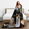 ATEEZ Choi San Decke Picknick Flanell Überwurfdecke für Couch Sessel Sofa Bett Warm Weich Individuelle Qualität Tagesdecke Geschenk
