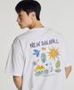 Nyuballanseu Nbneg31643 / Uni Sunny & Rainy Illustration Short Sleeve T-Shirt (White)