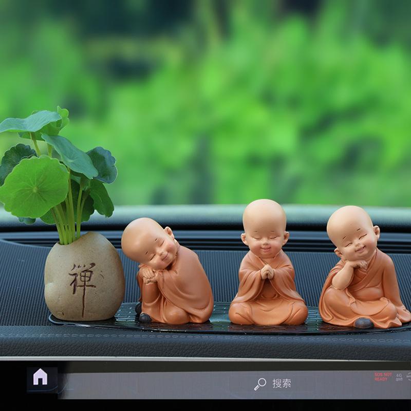 The  Ping An Little Monk Peaceful Little Monk Car Interior Decoration Buddha Zen Monastery Car Accories Str Relief M Driver S