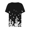 Casual Women's V Neck Short Sleeve T Shirt Regular Fit Basic Tee Print Button Fashion Weekend Daily Outfit Wear