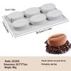 6-Cavity Food-Grade Silicone Mold: Coffee Bean, Pudding, Mousse & Cake Resistant to High Temperatures