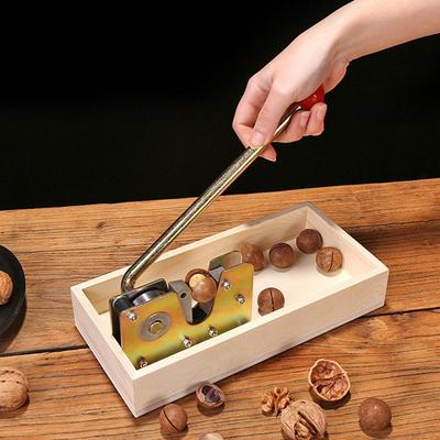 Kitchen Pacan Cracker Tool Multifunctional Wooden Base Easy To Use Chestnut Opener Nut Sheller Walnut Pliers Nutcracker