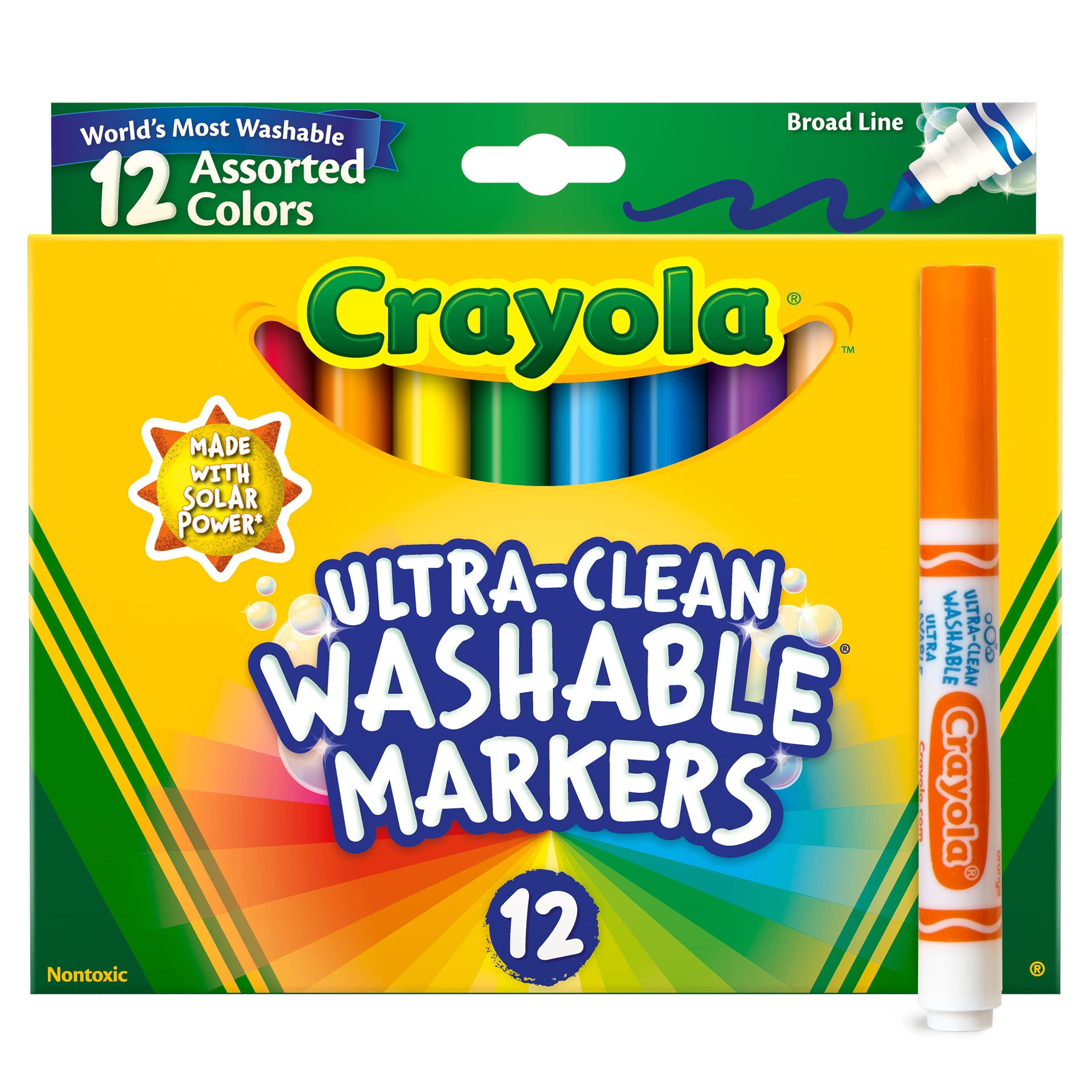 

Crayola Marker 12 Bold Product Number 587812 Water-Removable Pens, Colors, Tip, Authentic,