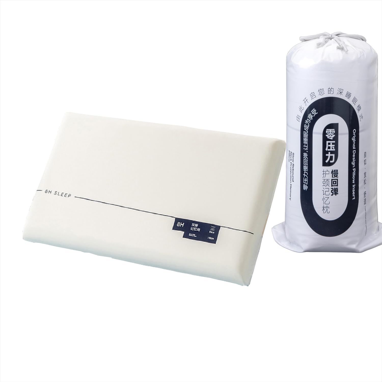 

Luxury hotel-quality memory foam pillow with breathable cooling cover for neck and shoulder comfort, designed to reduce neck pain, and designed for