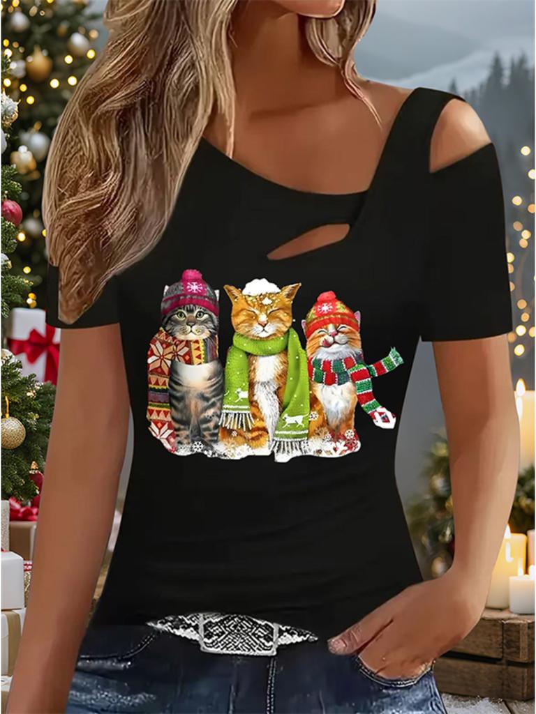 Women's New Casual Top Christmas Halloween Christmas Gift Tops Shirt Blouse