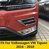 ABS Cromato Cornice Decorativa Copertura Protezione Lampada Fendinebbia Anteriore Accessori Esterni Per Volkswagen Tiguan 2016 2017 2018