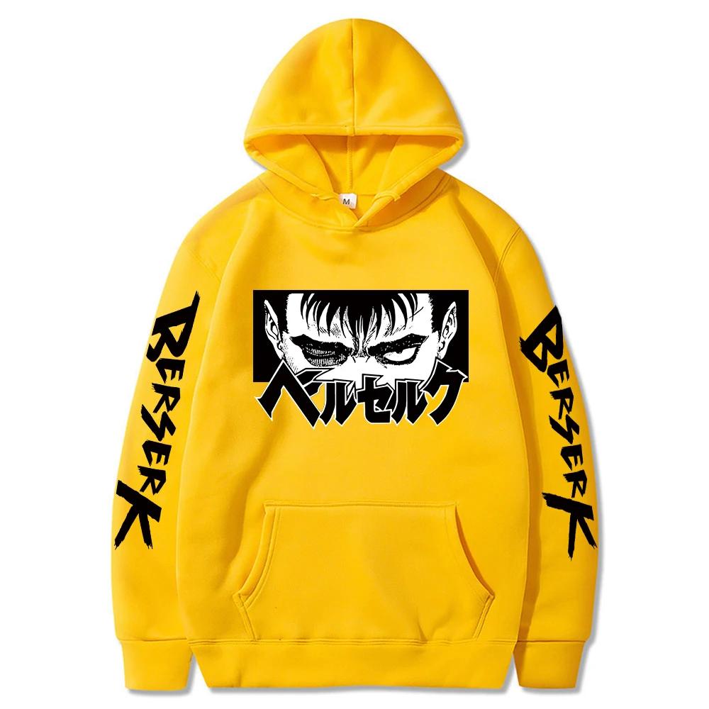 Japan Anime Berserk Harajuku Guts Eyes Manga Hoodies Sweatshirt Gothic Winter Pullover Fashion Long Sleeve Men Sweatshirt