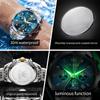 OLEVS 3670 Men's Watches Moon Phase Chronograph Waterproof Calendar Classic Business Quartz Wristwatch for Man