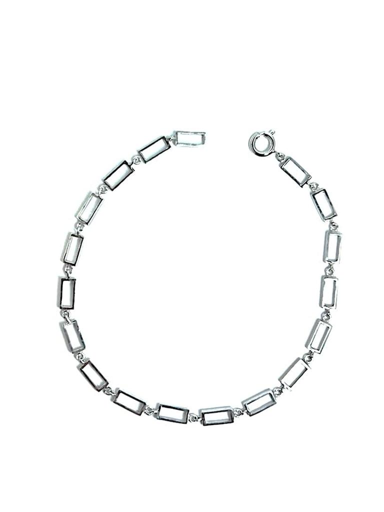 Bracciale in Argento Sterling 925 50+ nc per Donna e Uomo, Accessorio, Regalo, Fatto in Giappone, Chiusura a clip