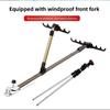Multi-Functional Aluminum Alloy Fishing Rod Stand Gun Platform Multi-Rod Ground Plug Fishing Pole Bracket Fishing Gear