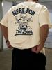 Unisexs Here For The Beer Cartoon Graphic Tee Funny Casual Cotton Short Sleeve Tops
