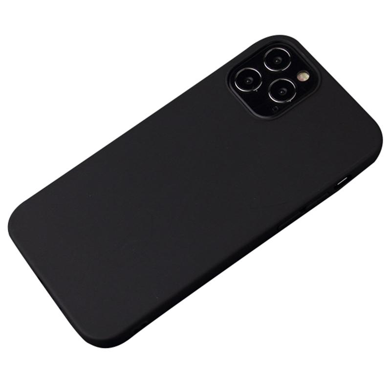 

For iPhone 15 Pro Soft TPU Back Protective Cover Matte Finish Coating Anti-Scratch Phone Case Black