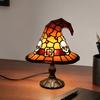Lampa v podobě čarodějnického klobouku z vitráže, Ručně vyráběná retro pryskyřičná čarodějnická lampa, Gotická noční lampa v podobě čarodějnických klobouků napájená přes USB, Halloweenská dekorace do domácnosti