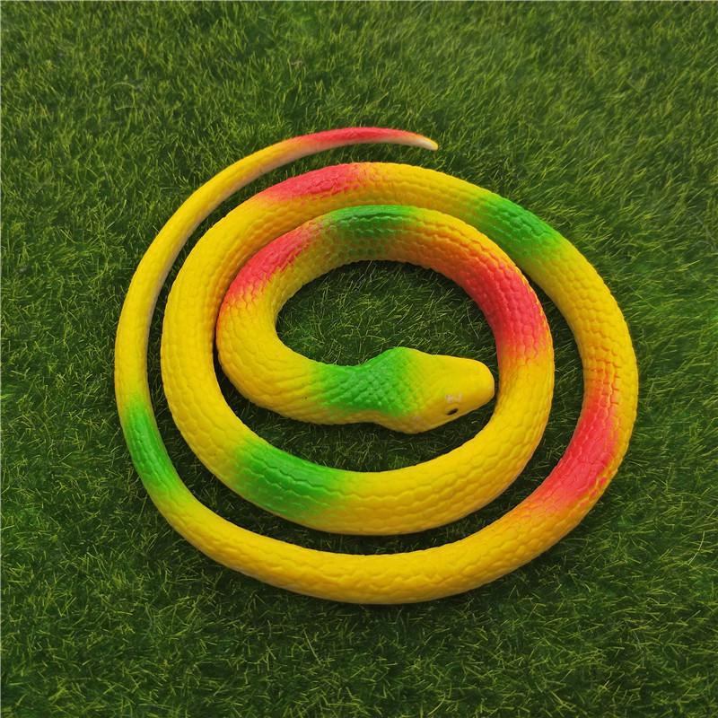 Children's Soft Rubber Toy - Large Green Fake Snake Prank Model