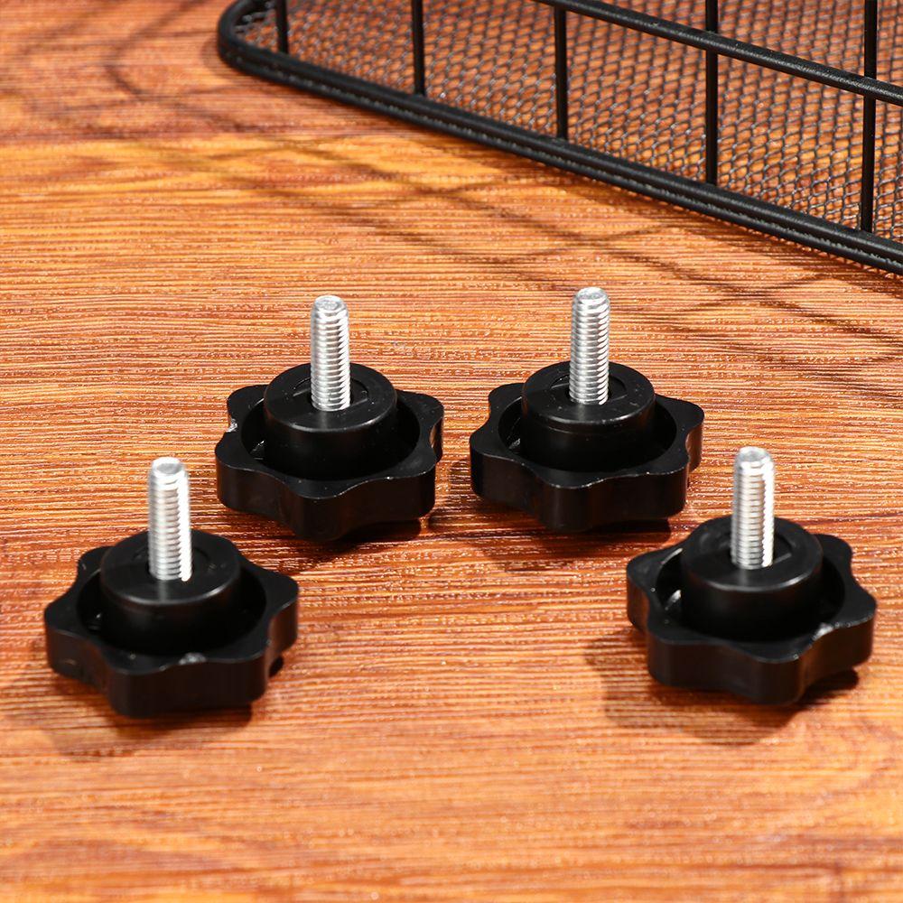 4PCS Machinery Latche Threaded M6 M8 Star Knobs Grips Carbon Steel Star Shaped Head Knob Thumb Screw