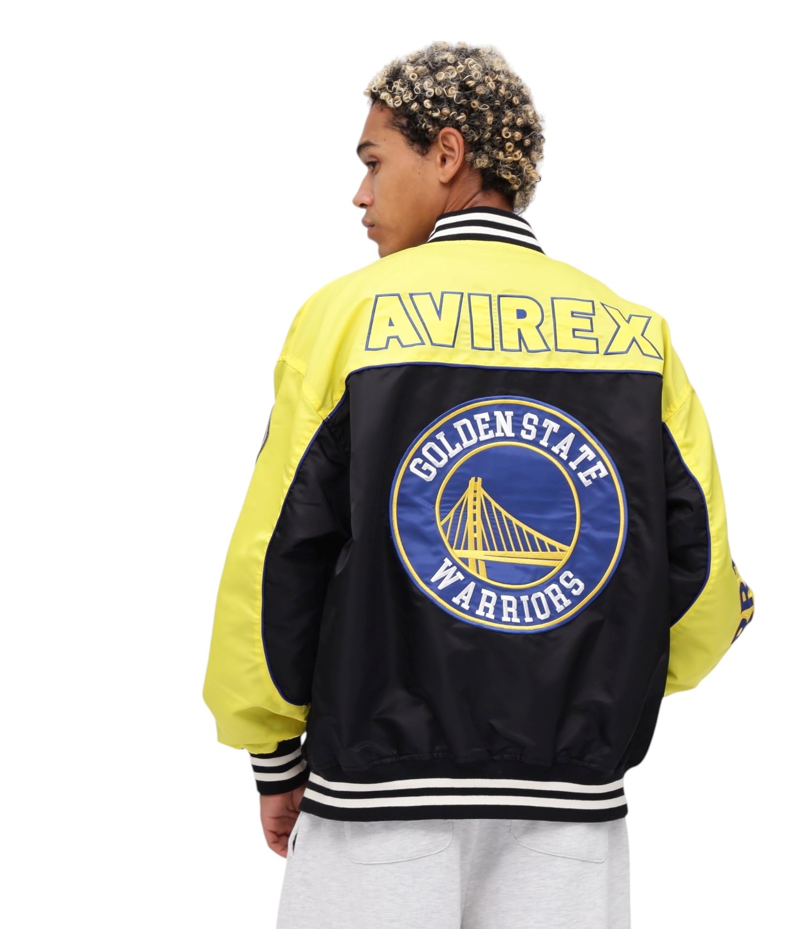 

Avirex NBA Nylon Size Jacket, Men s, M, 060, Yellow, 783-5152010