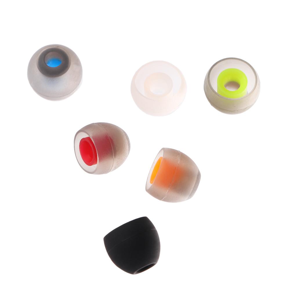 Lightweight 6Pairs Dual Color Silicone Headphone Earbuds Caps Ear Pads Eartip Cover Eartips
