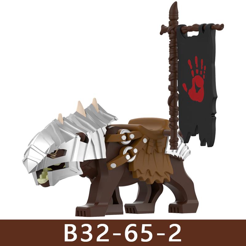 Medieval Castle Soldier Figures Building Blocks Knight Orc Warrior Dragon Wolf Animals Battle Flags Accessories Bricks Toys Boys