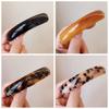 PVC Spring Clip Arc Large Hairpin Creative Leopard Print Hair Clip  Female