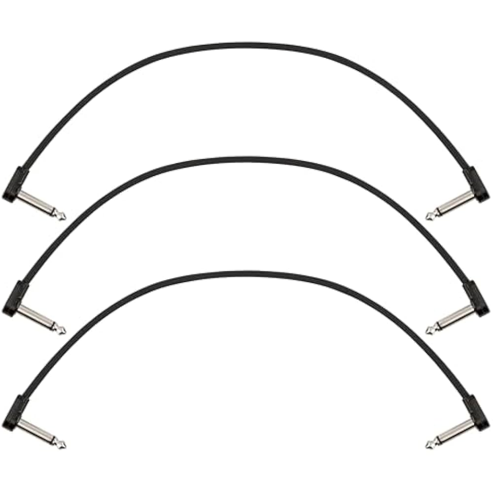 Fender/Blockchain 12" Patch Cable 3-pack Angle/Angle Fender [patch Cable Set of 3]