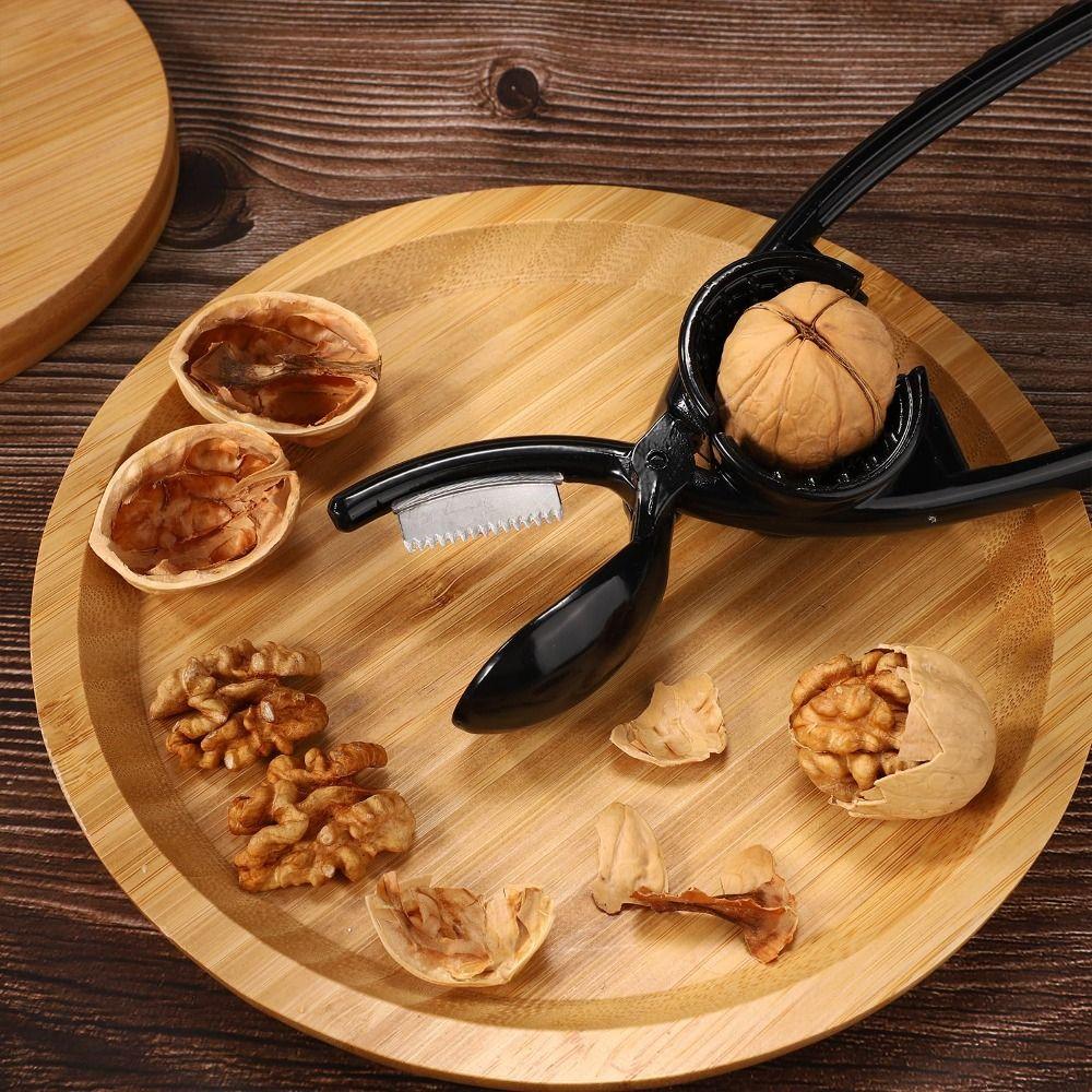 Walnut Cracker Tool 2-in-1 Chestnut Clip Multifunctional Aluminum Alloy Walnut Cracker Quick Heavy Duty Nut Opener Kitchen