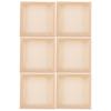 6 Pcs Unfinished Wood Canvas Panel 6x6 Inch Wood Board Small Painting Canvas Frames for DIY Art Projects Acrylics Oil Painting