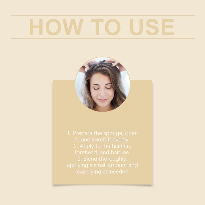 Portable Black Hairline Filler Stick Natural Coverage with Long Lasting Brush Head for Root Touch Up and Celebrity Looks