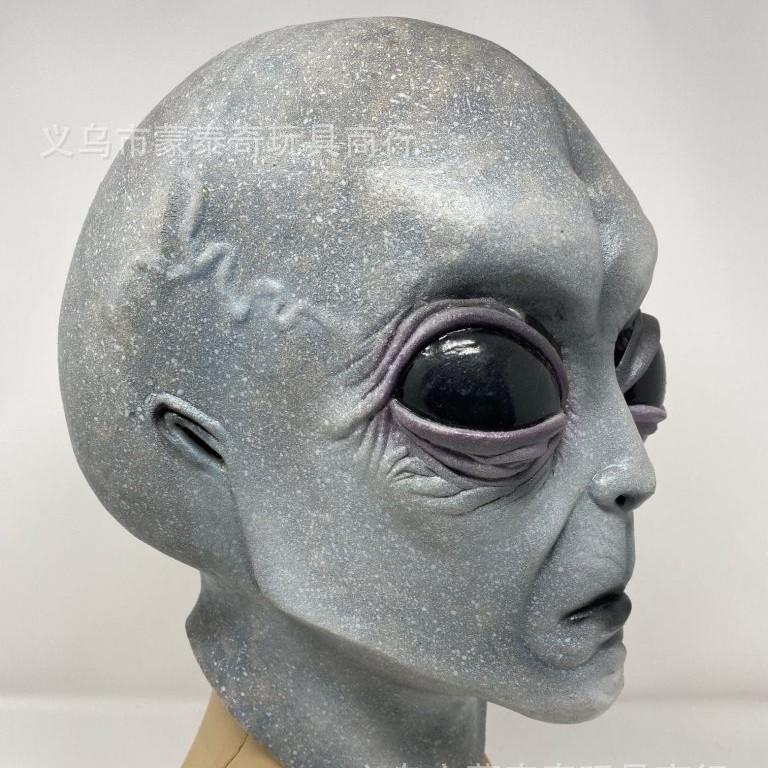 A cross-mirror Halloween new old man mask old lady hood dress up props spot old man