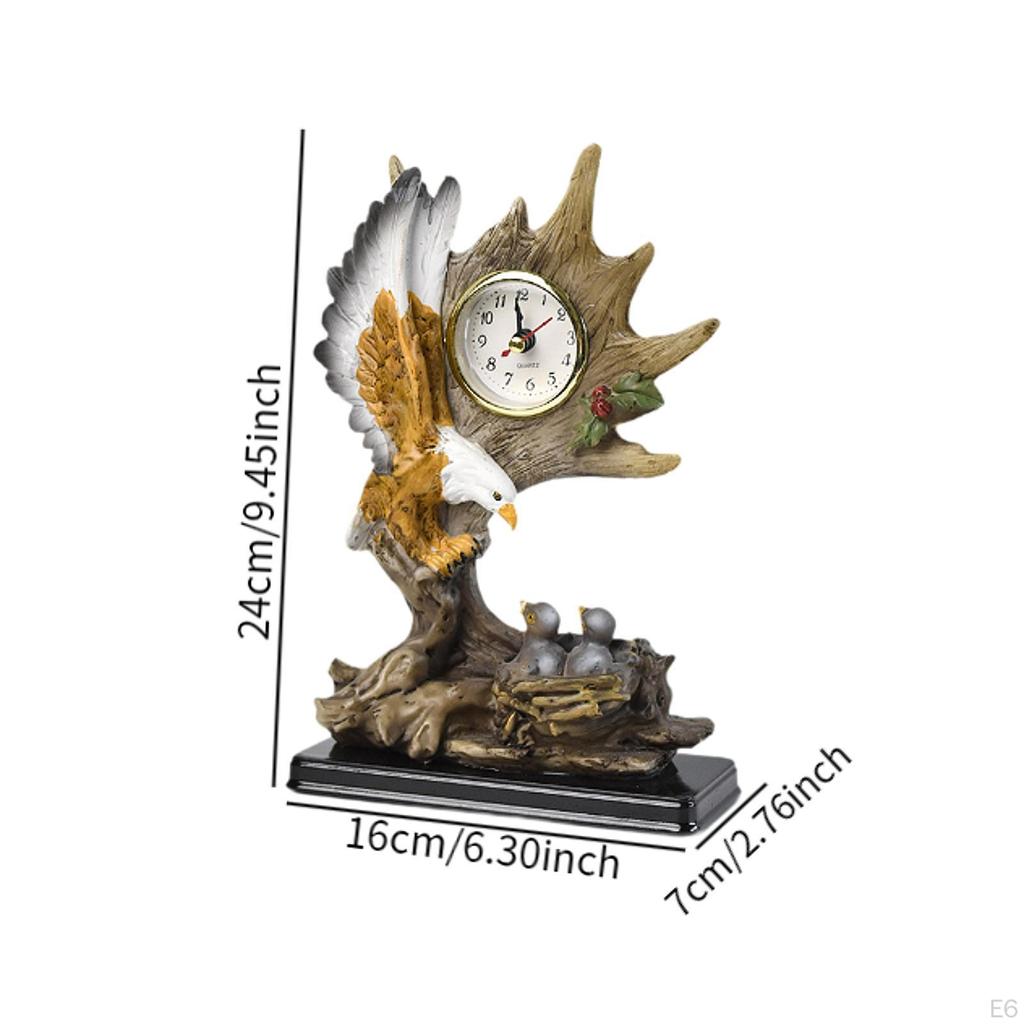 Animal Sculpture Clock for Tabletop Decor In Apartment Or Dining Room