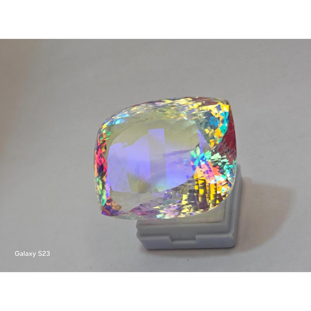Stunning Mystic Topaz Fancy Rainbow Color Natural 255+ Ct Certified Gemstone
