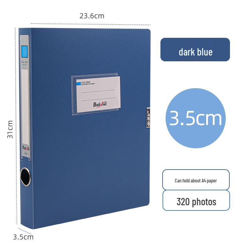 A4 Extra Thick Plastic Document Storage Box - Office File Organizer