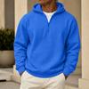 Men's Casual Hoodie Sweatshirt with Zip Collar, Multi-Pocket, Long Sleeve