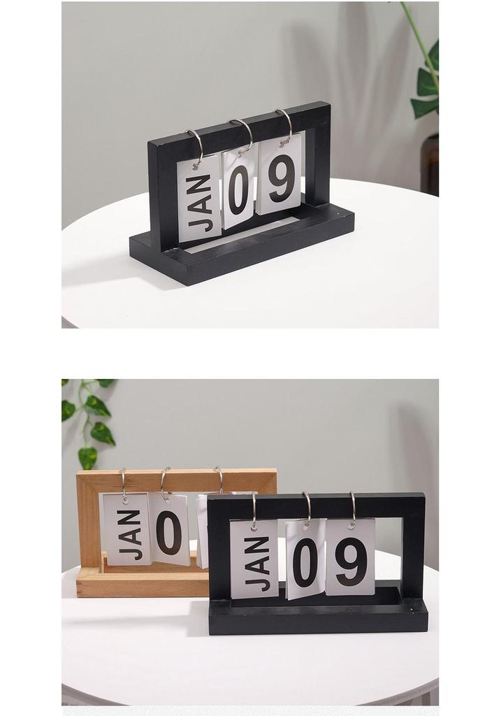 Nordic Minimalist Wooden Desk Calendar and Ornaments