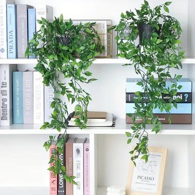 1Pc Artificial Hanging Plant Used for Decorating the Walls and Gardens of a House, Bedroom, or Garden Without Basin